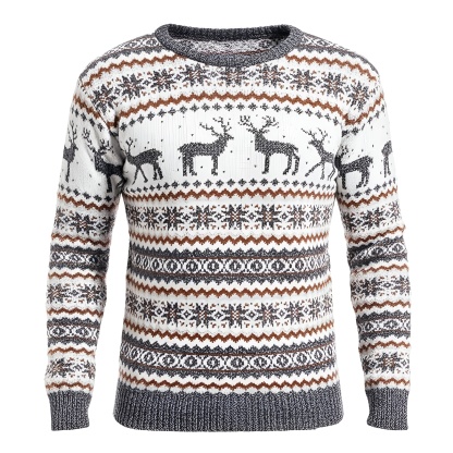 Ugly Christmas Sweater For Men With Rudolph Reindeer Design