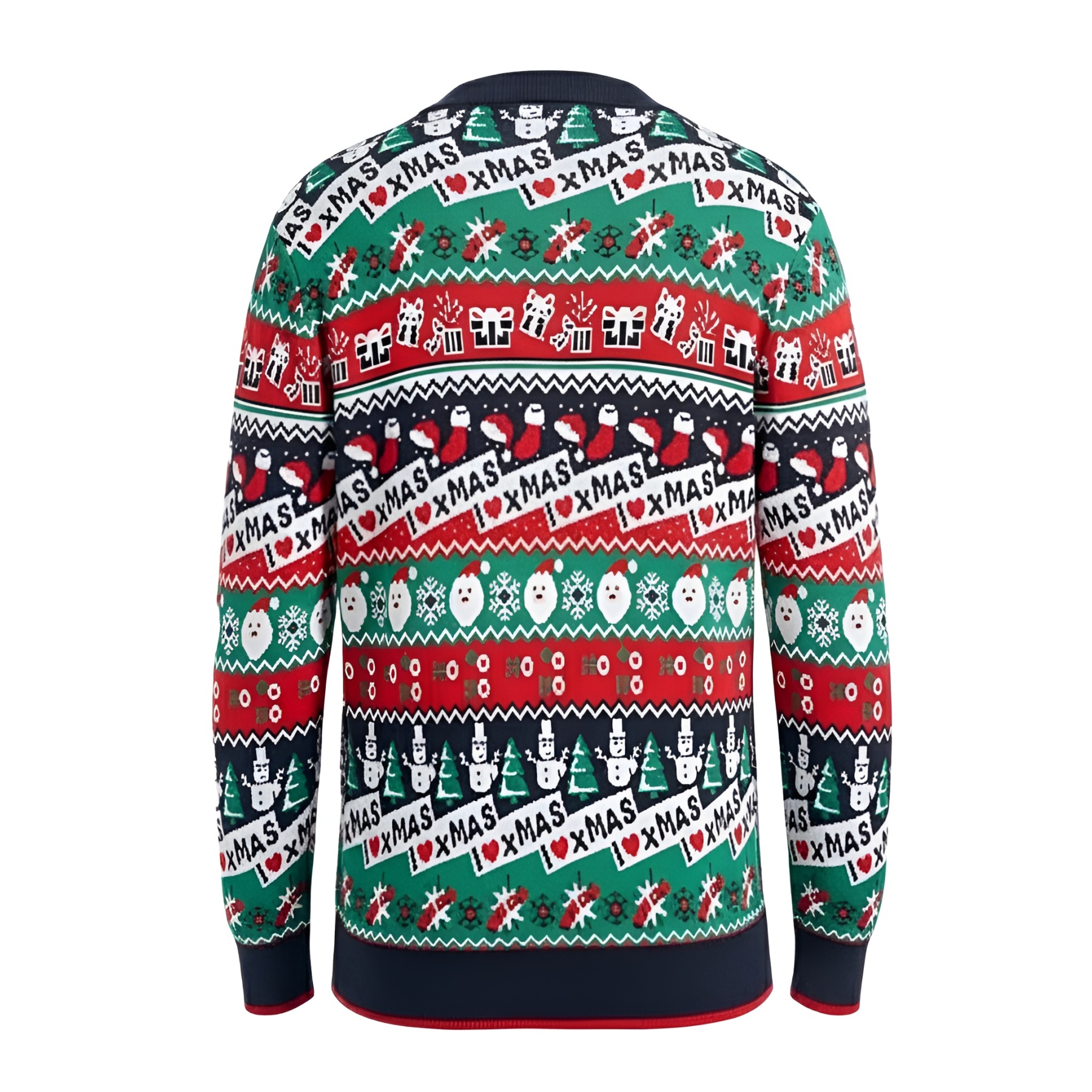 Ugly Christmas Sweater For Men With Rudolph Reindeer Design