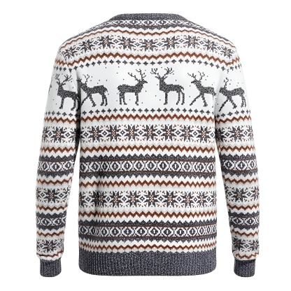 Ugly Christmas Sweater For Men With Rudolph Reindeer Design
