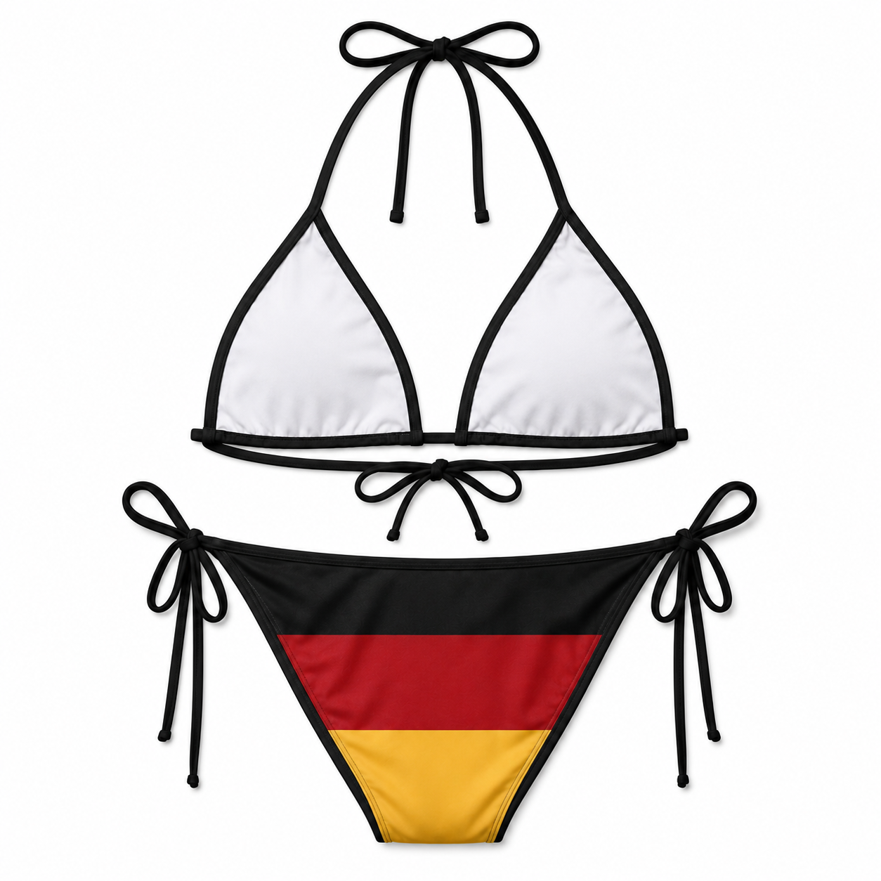 World Cup 2026 Germany Football Fan Two Piece Bikini Set For Women
