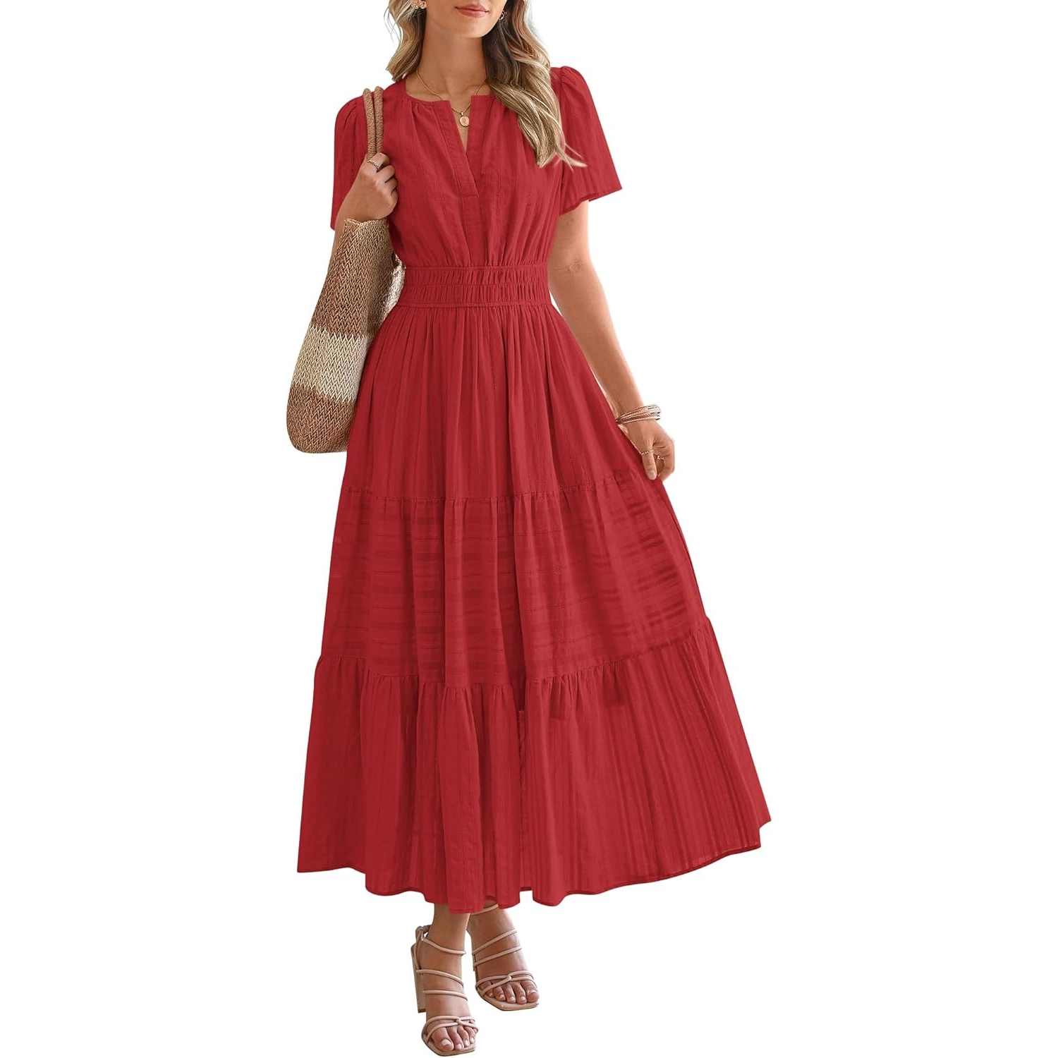 Lightweight Midi Maxi Dress With Pockets