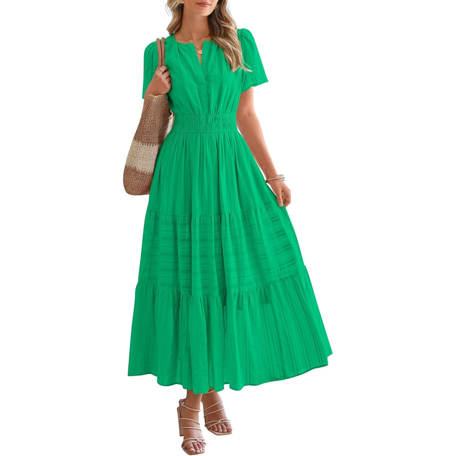 Lightweight Midi Maxi Dress With Pockets