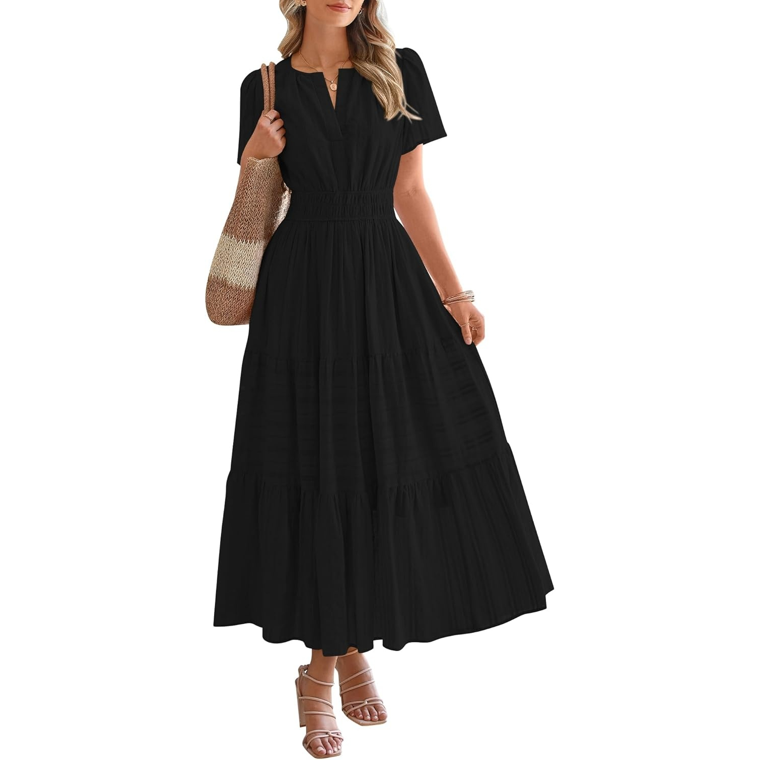 Lightweight Midi Maxi Dress With Pockets
