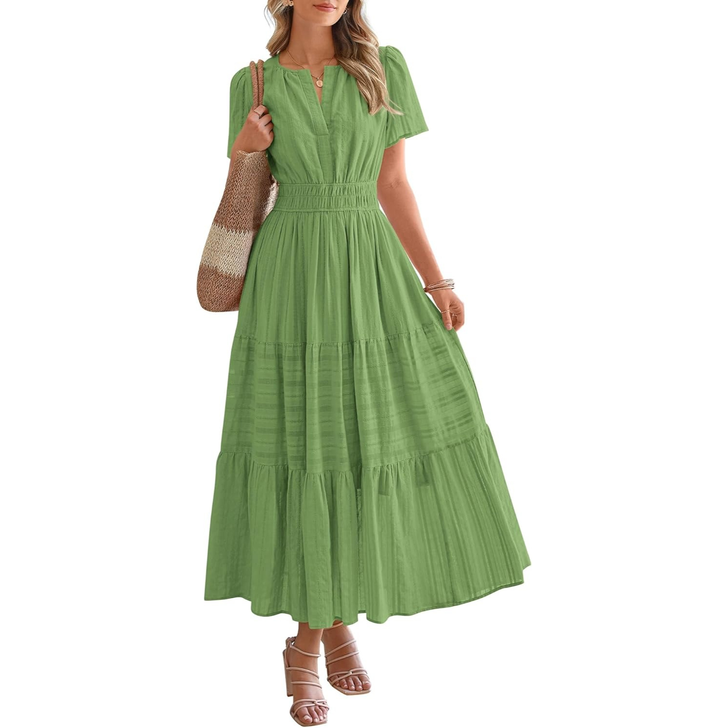 Lightweight Midi Maxi Dress With Pockets