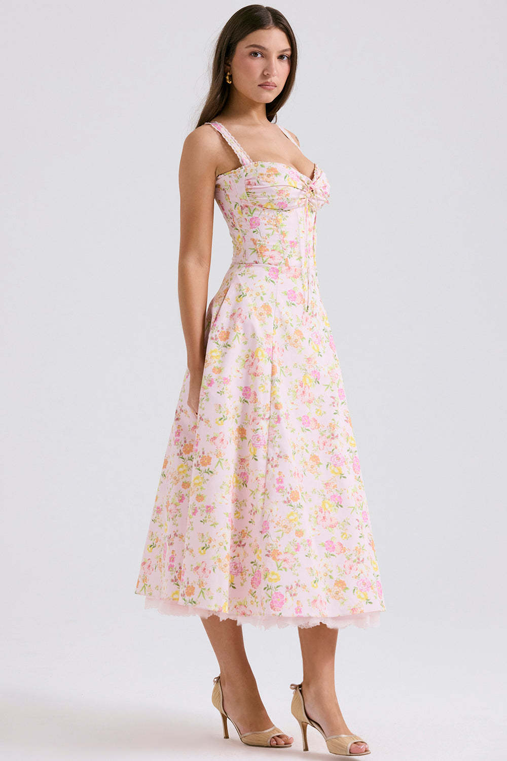 Peony Floral Printed Design Sundress