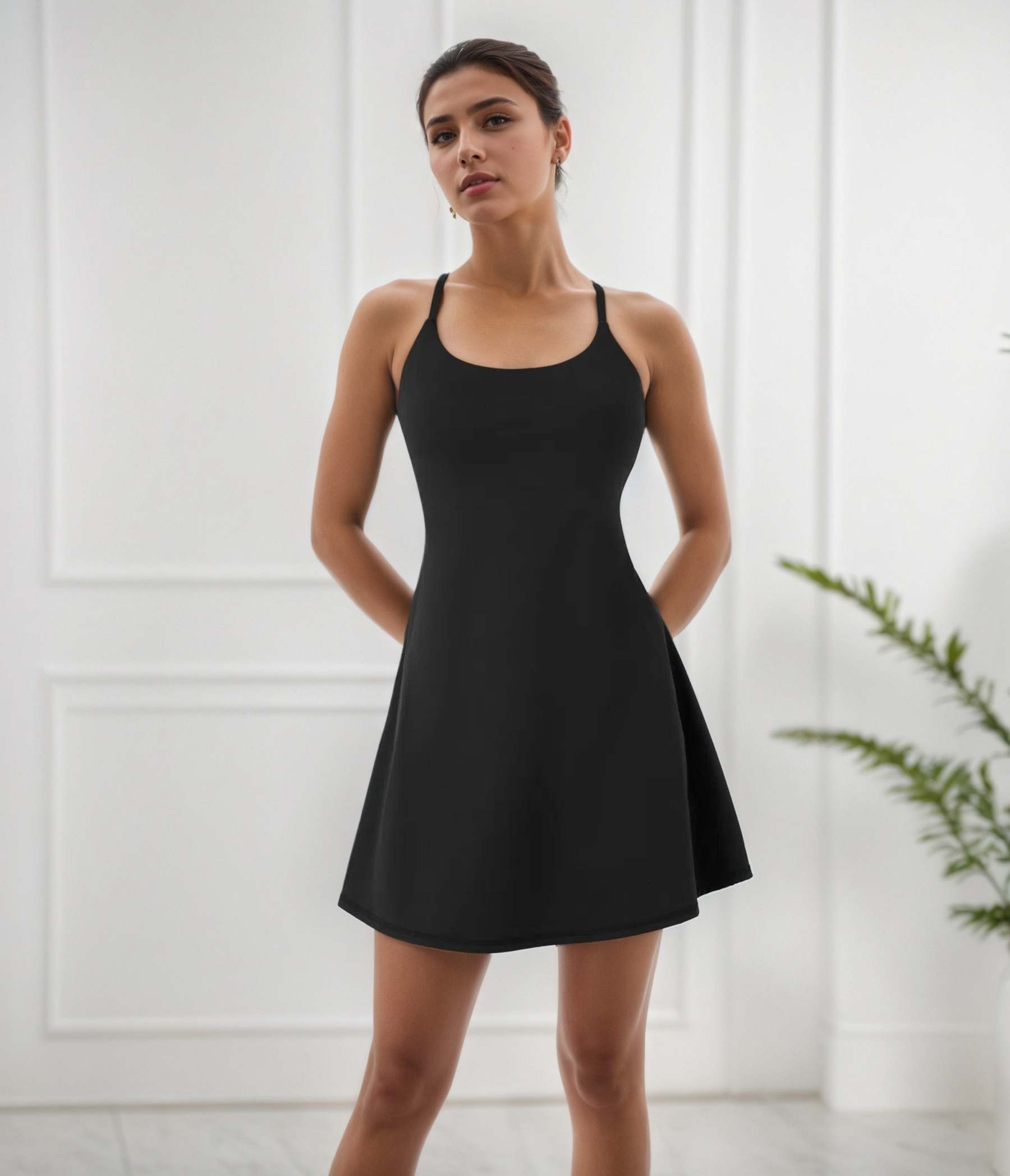 Plush Backless Active Dress