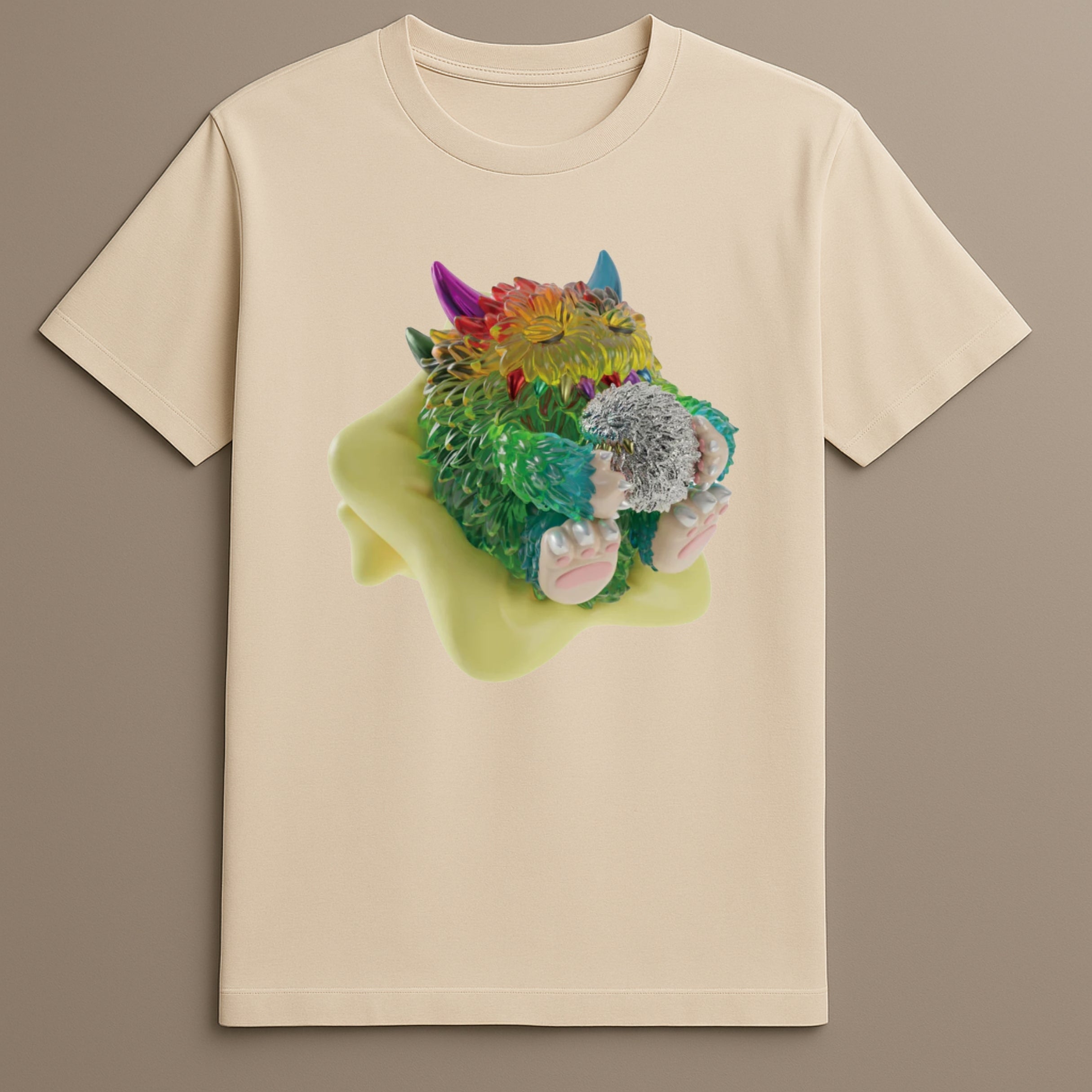 Rainbow monster graphic