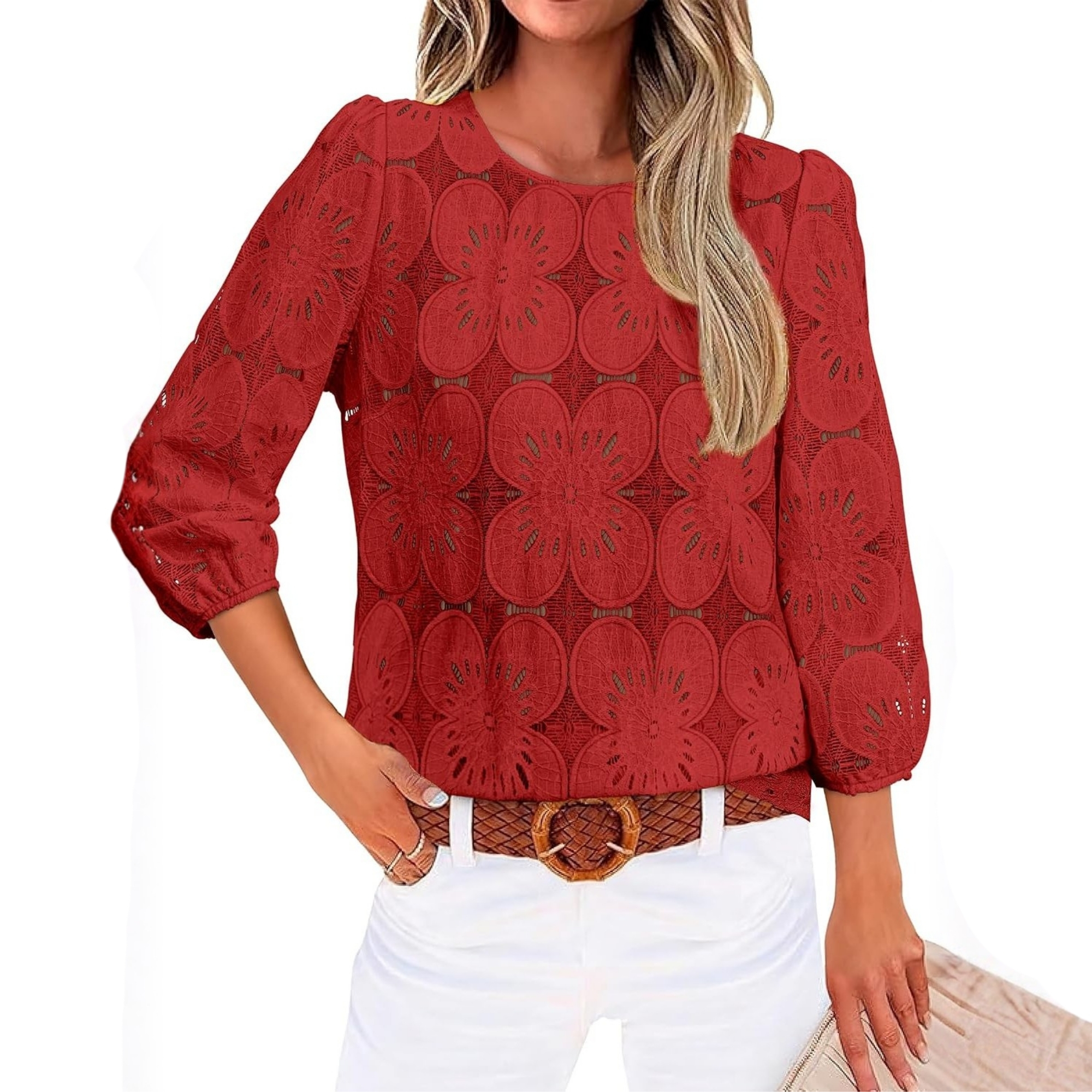 Spring Summer Lace Shirts For Women
