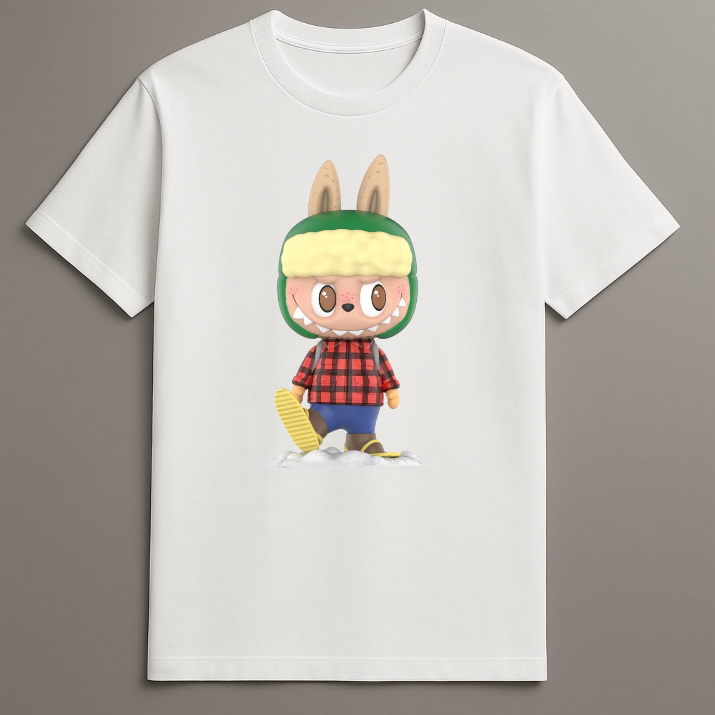 Labubu snow traveler graphic tee