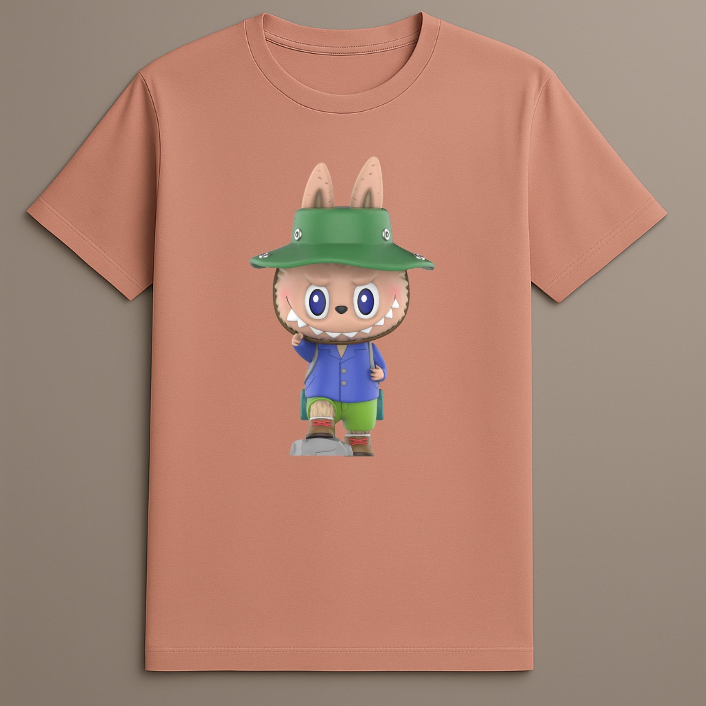 Mountain trekker Labubu white shirt