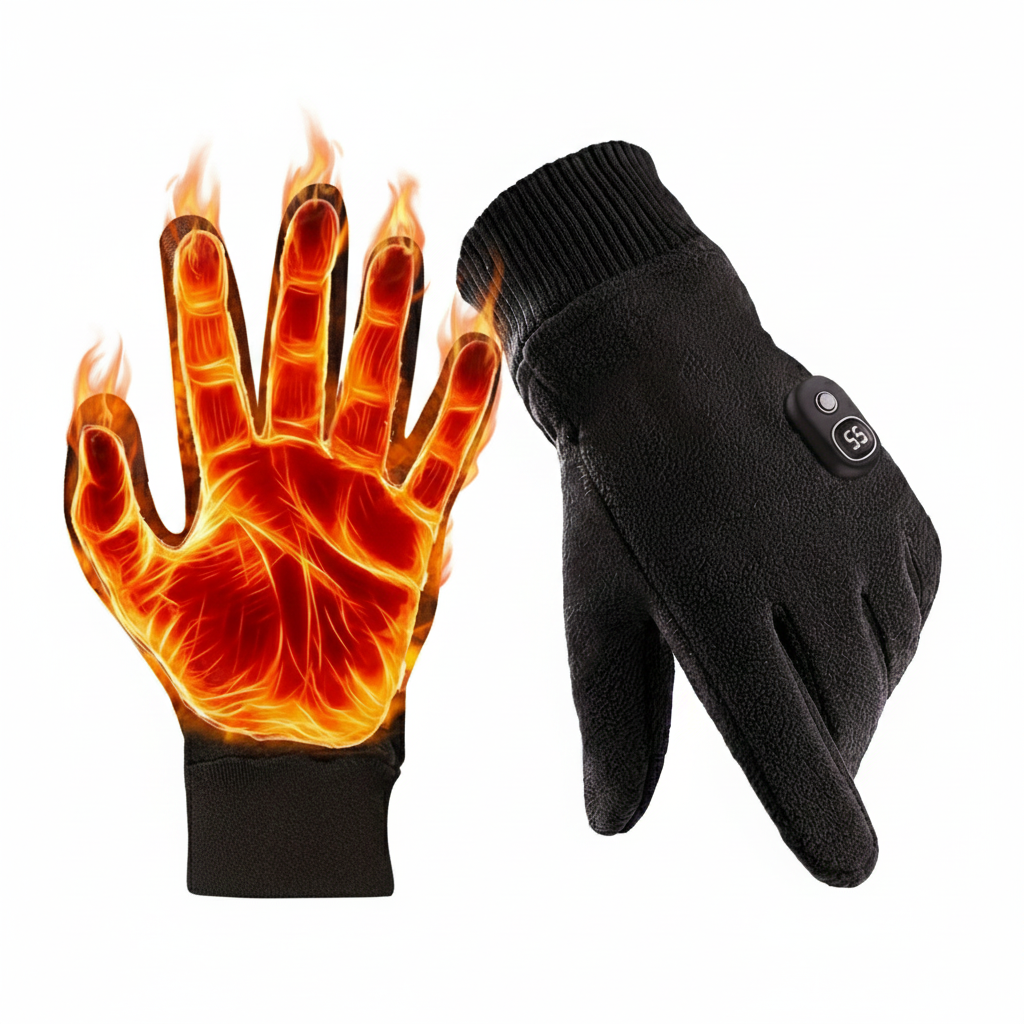 USB Heated Adjustable Fabric Glove Device