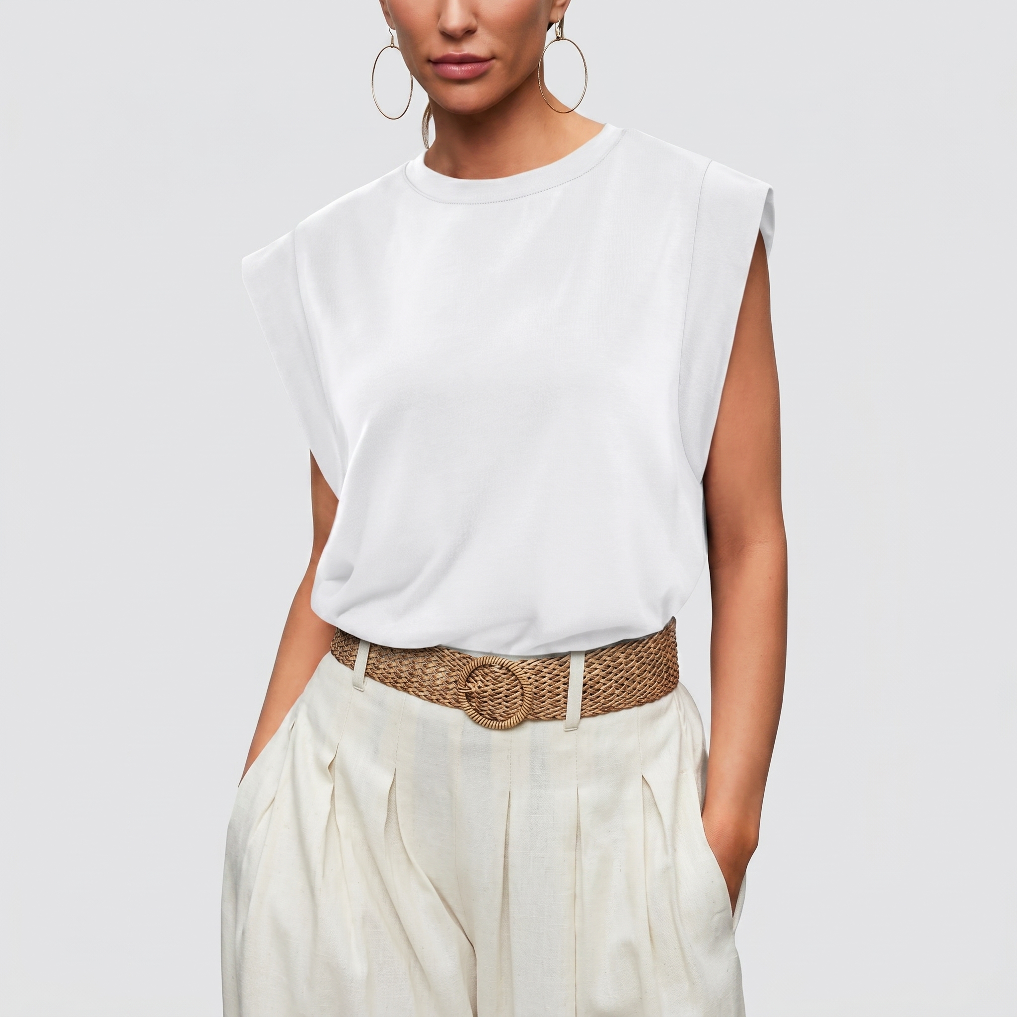 Basic Cap Sleeve Tops For Summer