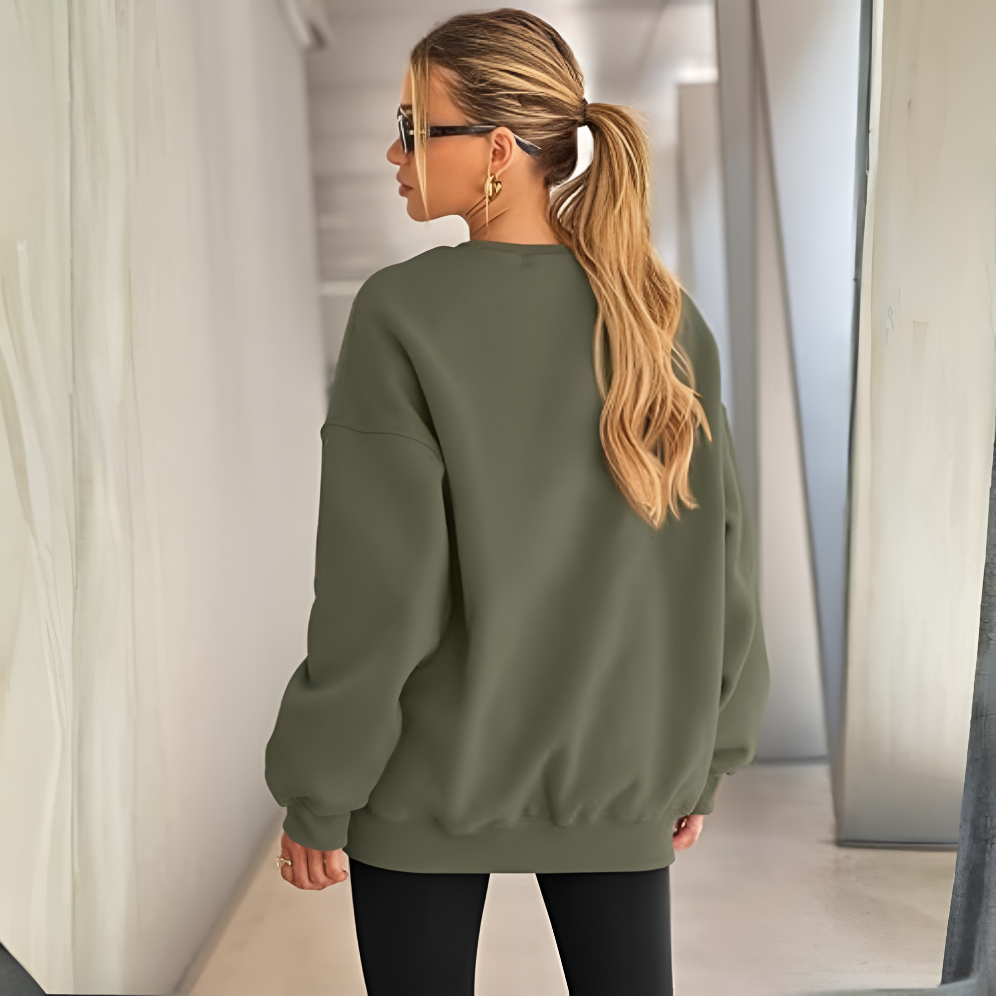 Oversized Sweatshirt Hoodies With Fleece For Women