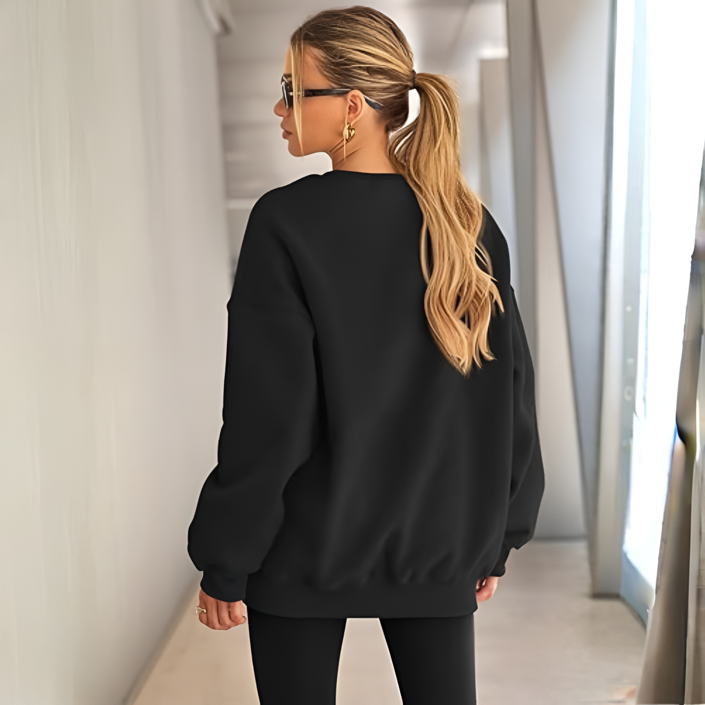 Oversized Sweatshirt Hoodies With Fleece For Women