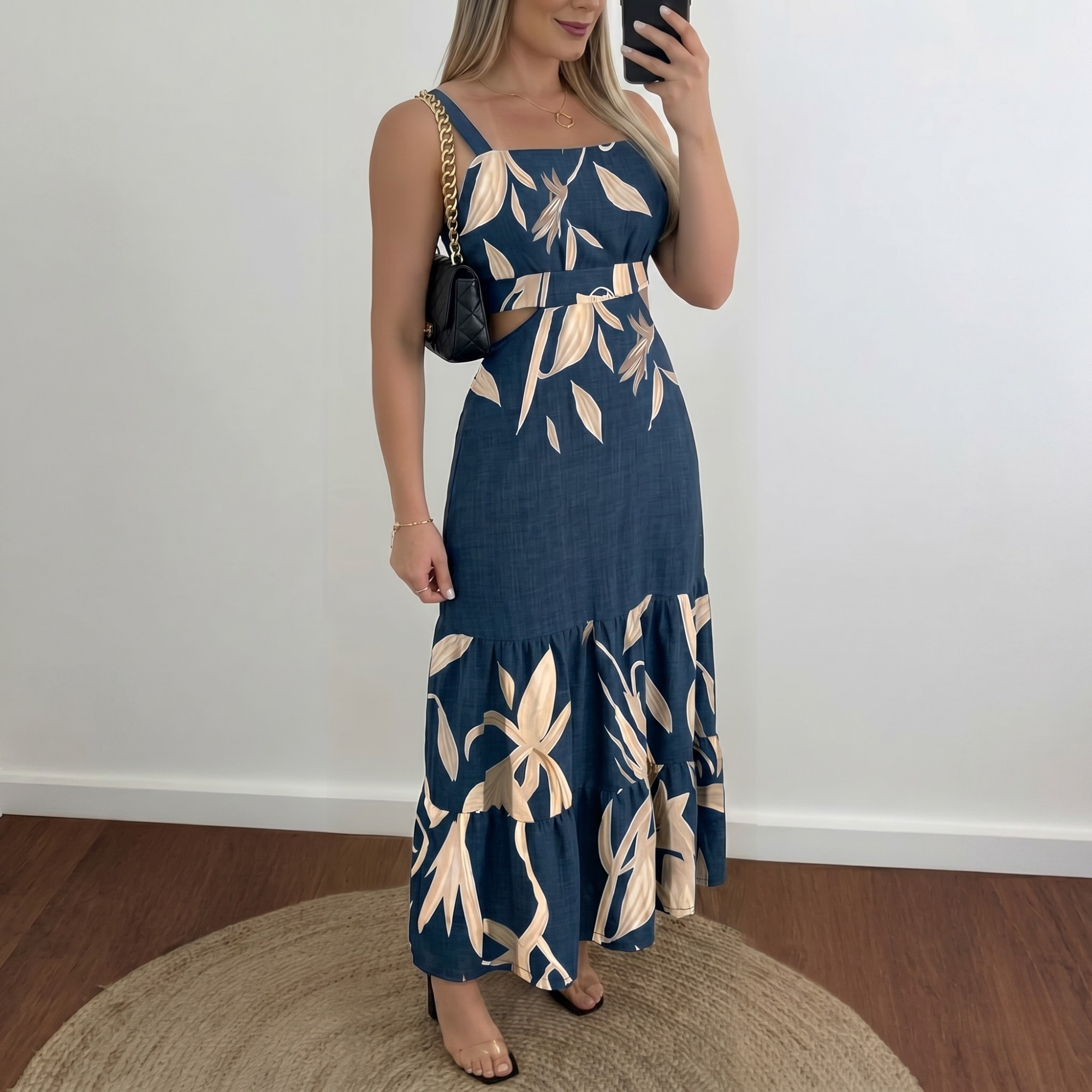 Sleeveless Floral Boho Maxi Dress for Women