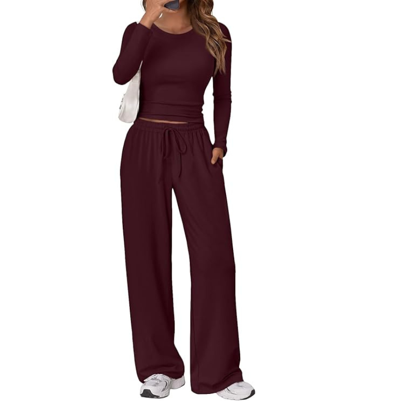 Women's 2 Piece Matching Lounge Set Long Sleeve