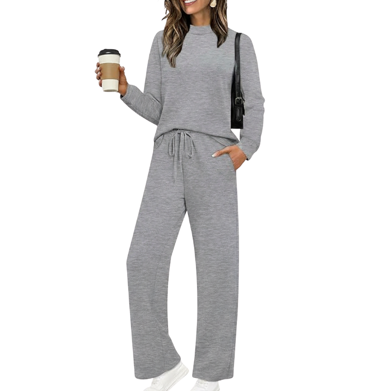 Two Piece Sets For Women Mock Neck Matching Sets Loungewear Fall Clothes