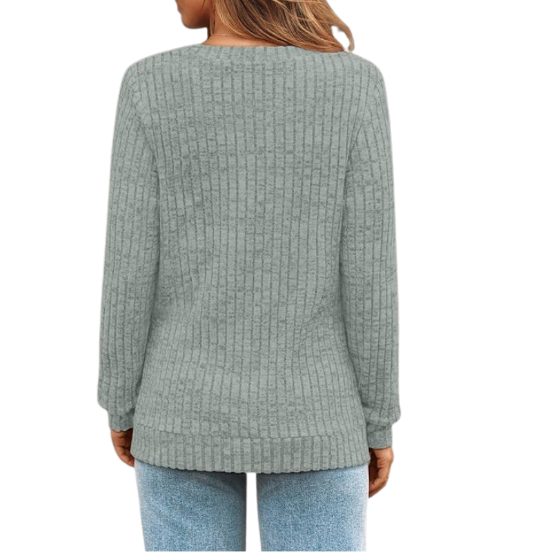 Womens V Neck Long Sleeve Shirt Fall Fashion Tops