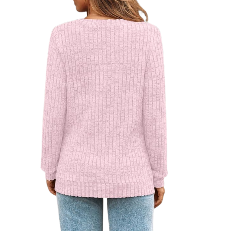 Womens V Neck Long Sleeve Shirt Fall Fashion Tops