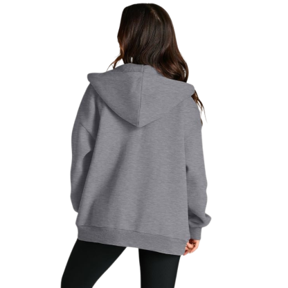 Womens Drawstring Zip Up Cute Hoodies Fall Jacket Oversized 