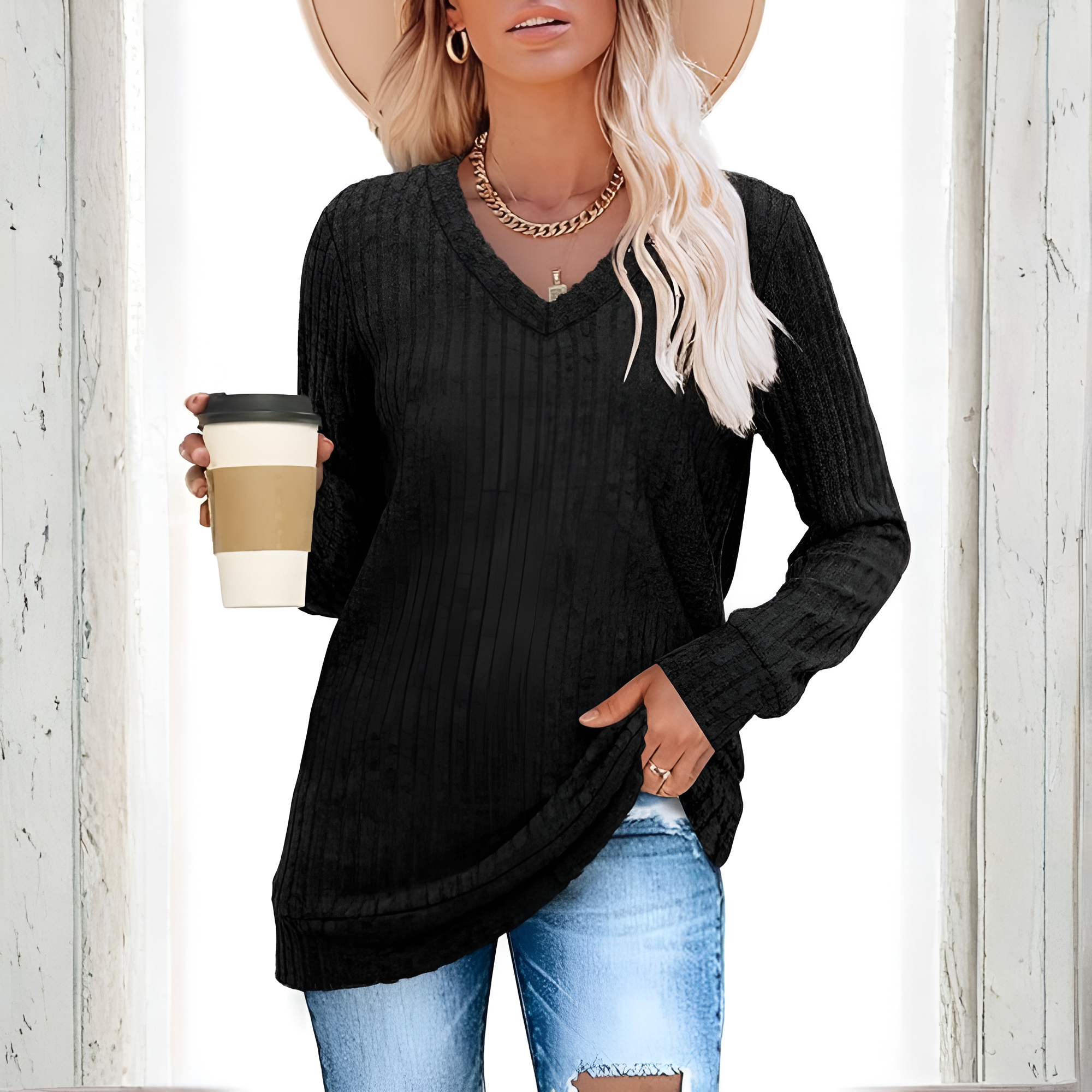 Long Sleeve Lightweight Sweater With Loose Fit Style For Women