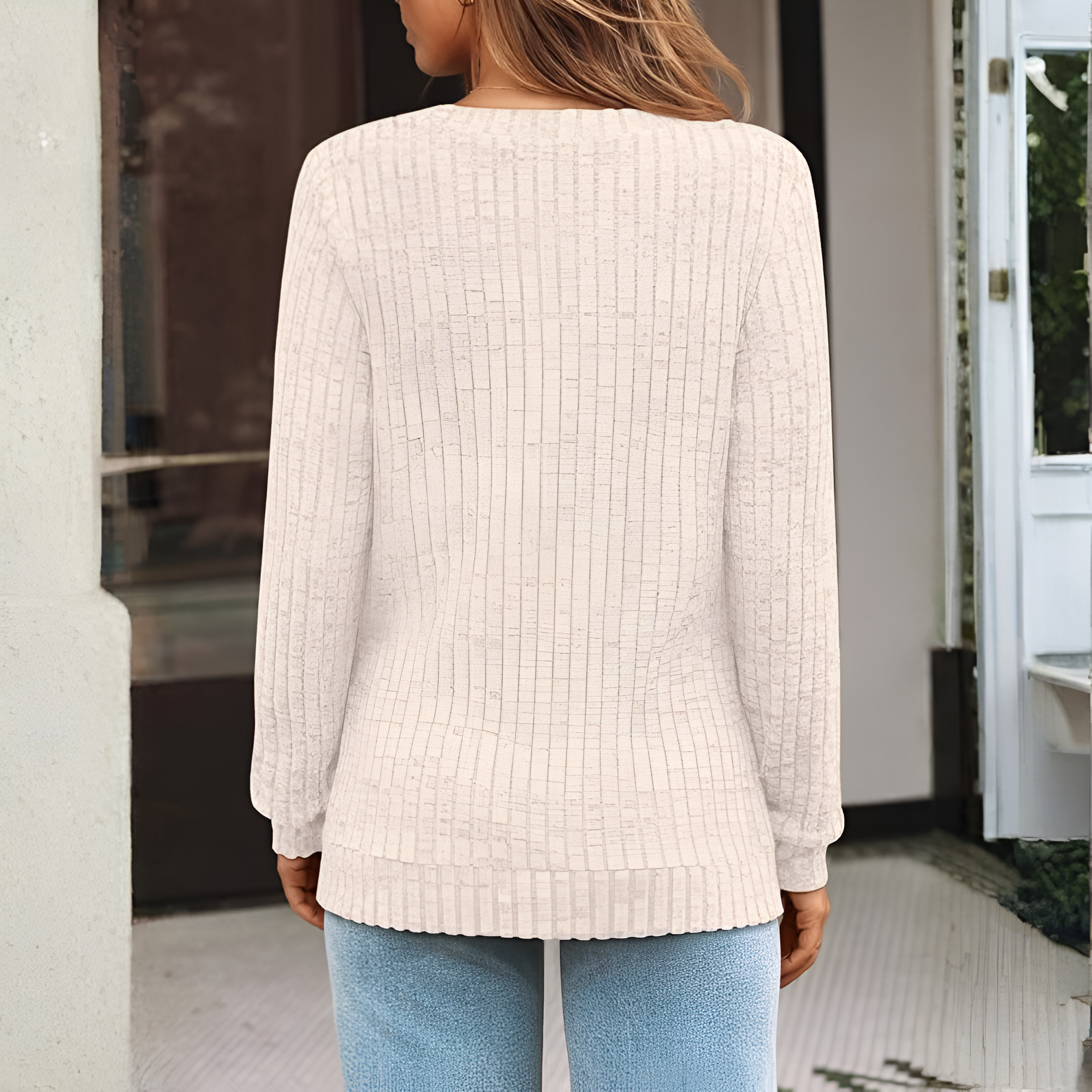 Loose Fit Long Sleeve Tunic Sweater For Women