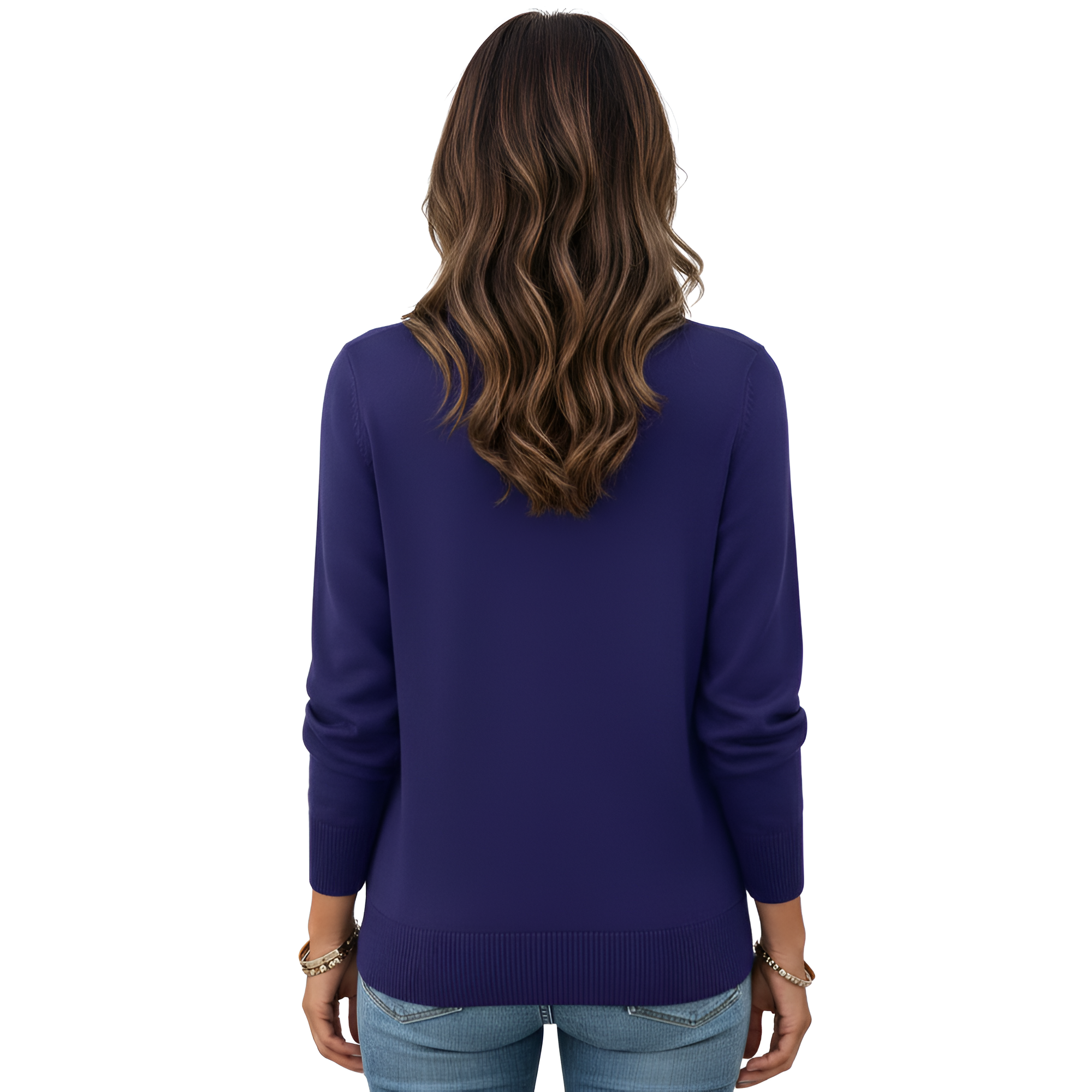 Lightweight Long Sleeve Pullover Sweater For Women
