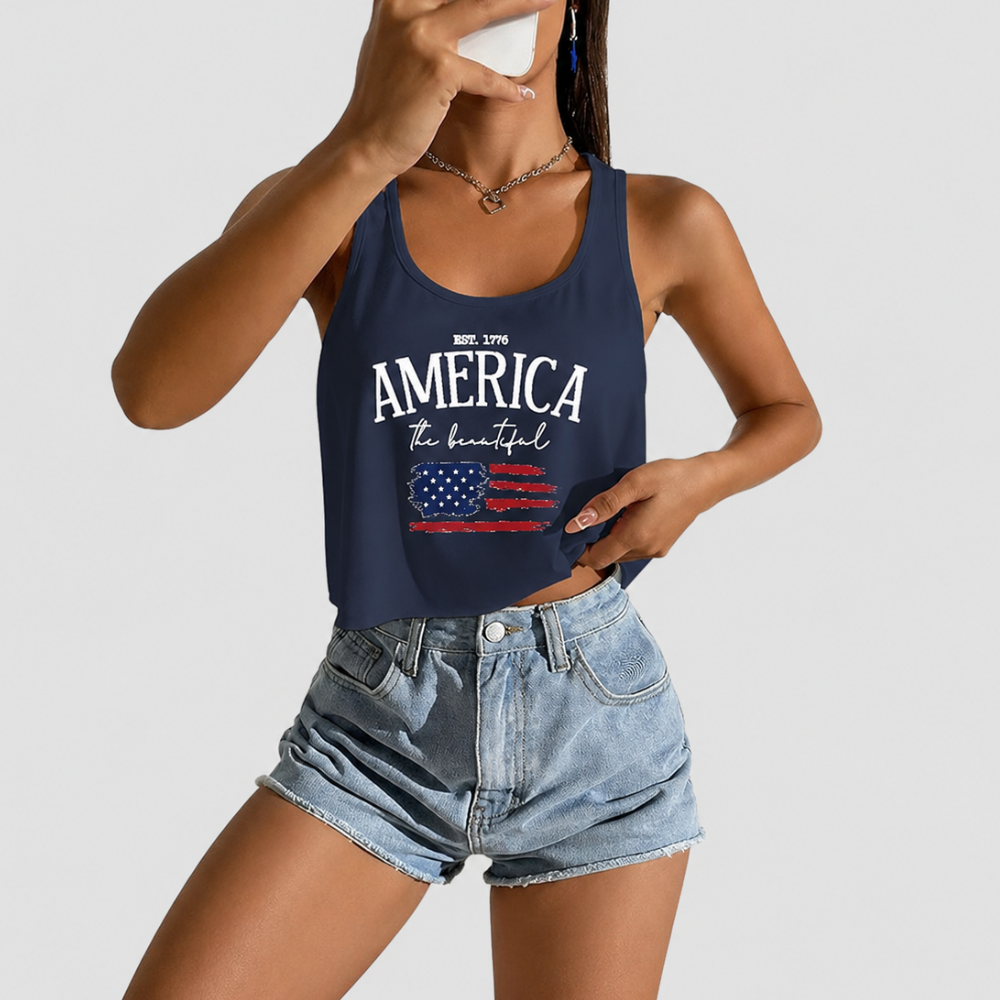 Summer Sleeveless Cropped Top For Women