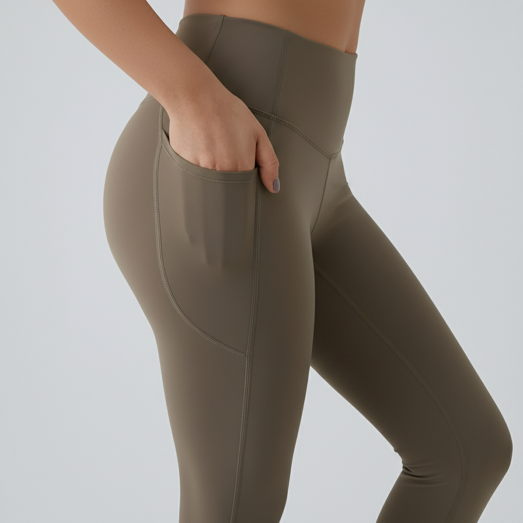 Compression Leggings For Women With Pockets And High Rise Fit