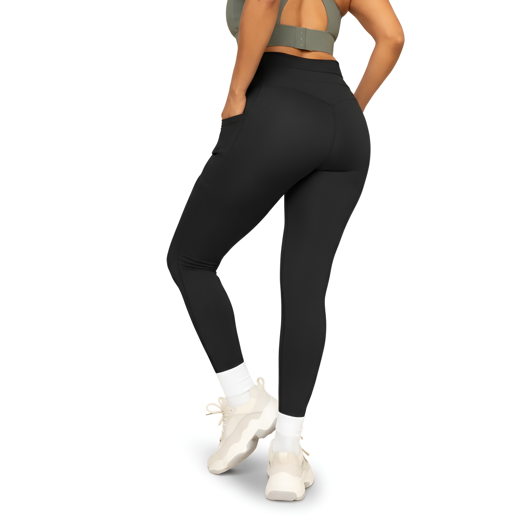 Cargo Legging with Pockets - Black