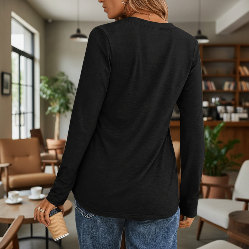 Long Sleeve Button Up Shirt For Women