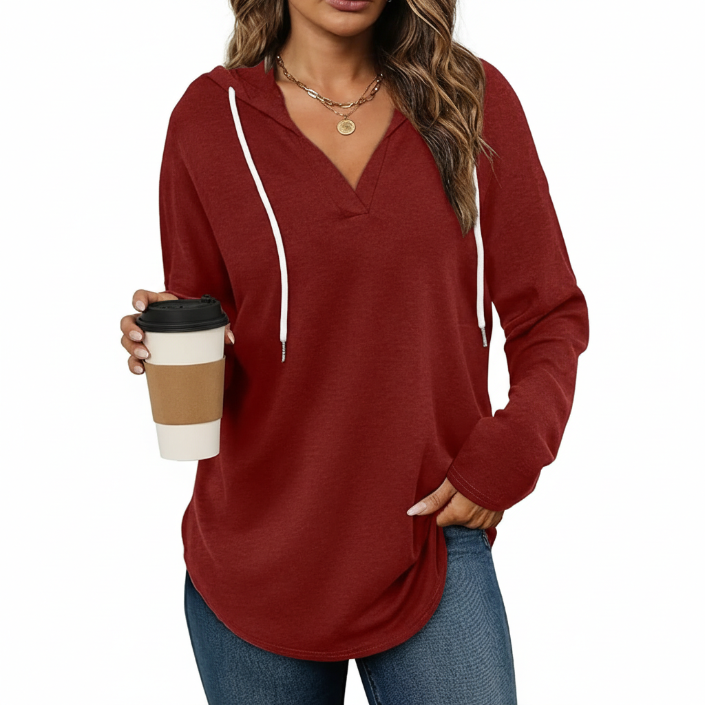 Casual Hoodie Sweatshirt For Women With Long Sleeves