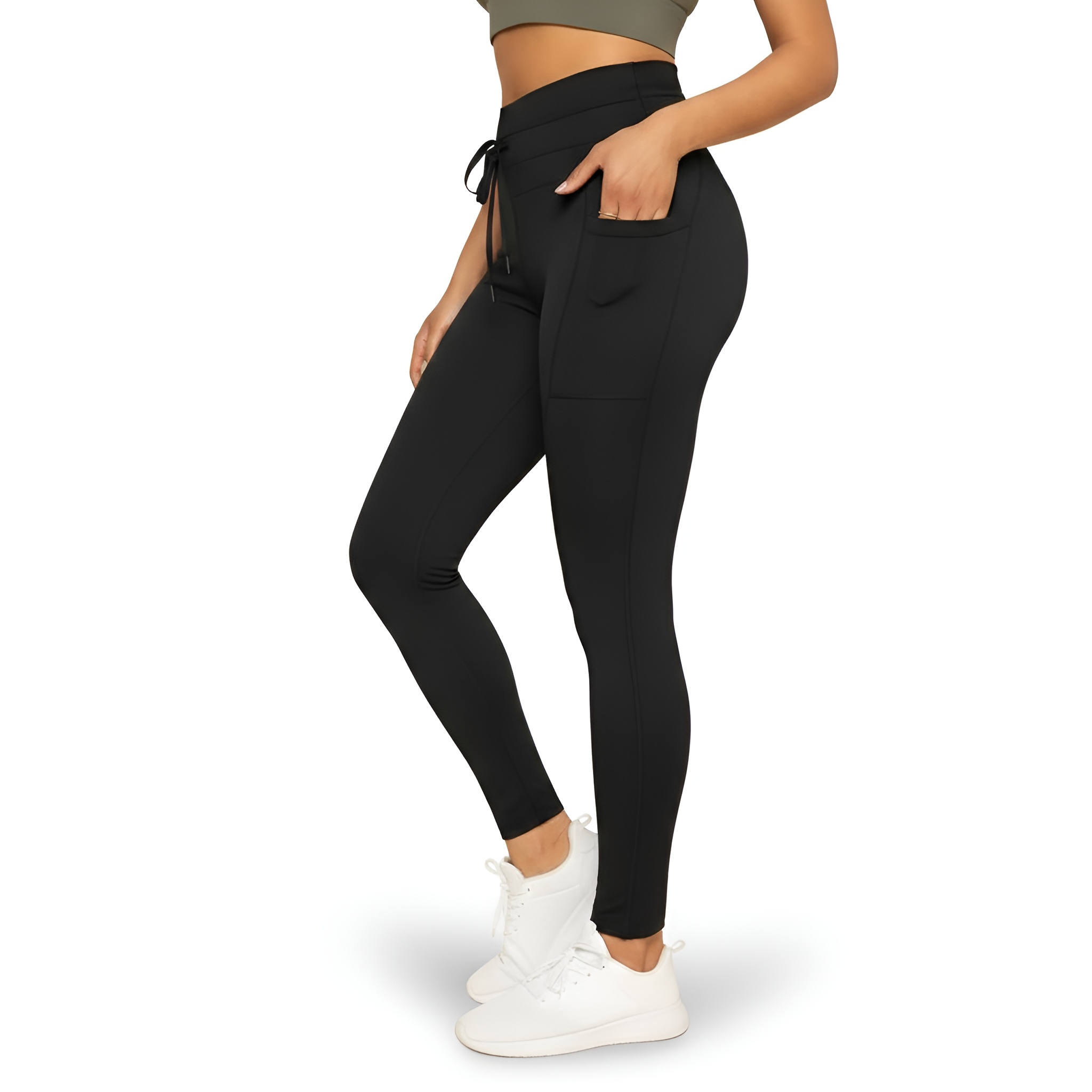 Cargo Legging with Pockets - Black