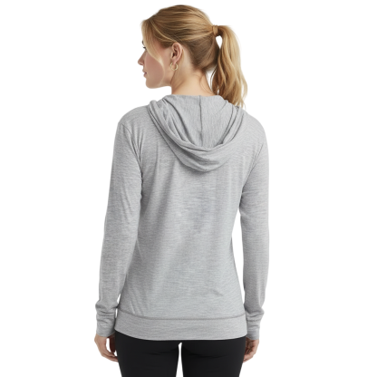 Casual Hoodie With Full Zip And Pockets For Women
