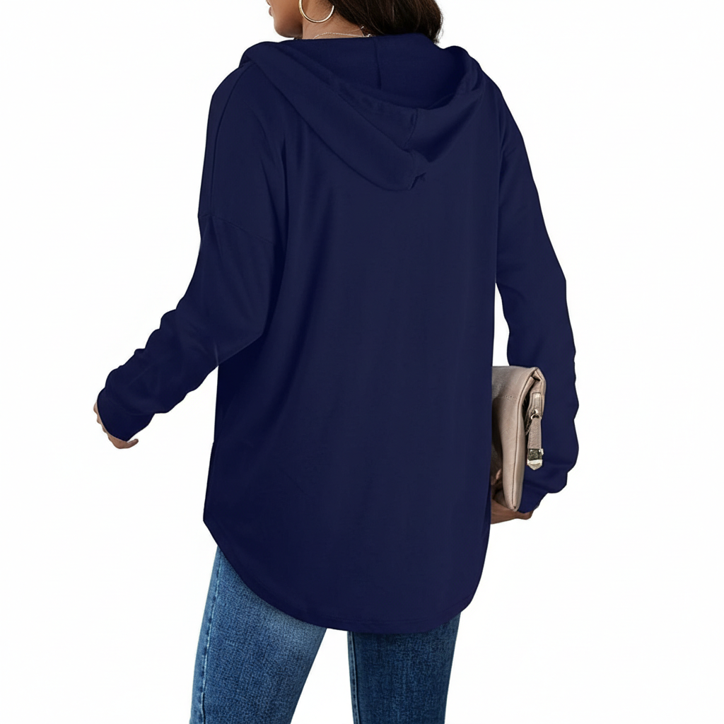 Casual Hoodie Sweatshirt For Women With Long Sleeves