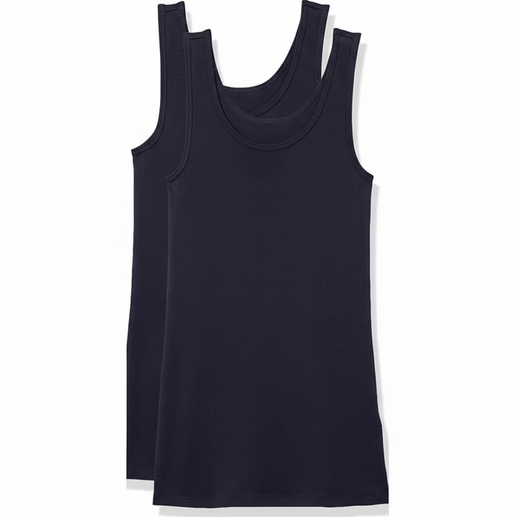 Pack Of 2 Slim Fit Sleeveless Tank Top For Women