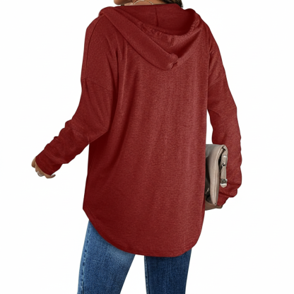 Casual Hoodie Sweatshirt For Women With Long Sleeves