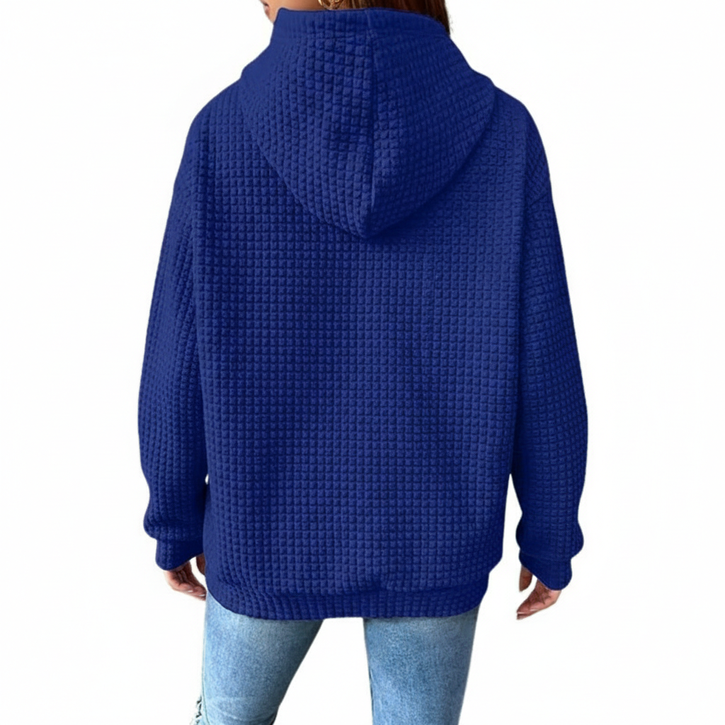 Casual Long Sleeve Hooded Sweatshirt With Pocket For Women