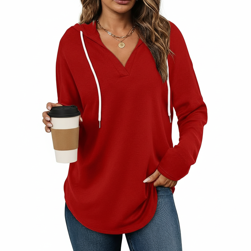Casual Hoodie Sweatshirt For Women With Long Sleeves