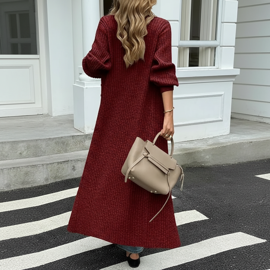 Long Sleeve Button Front Chunky Style Knit Cardigan Sweater Coat