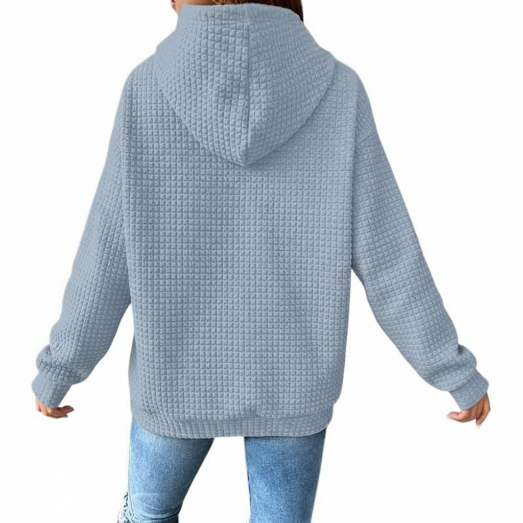 Casual Long Sleeve Hooded Sweatshirt With Pocket For Women