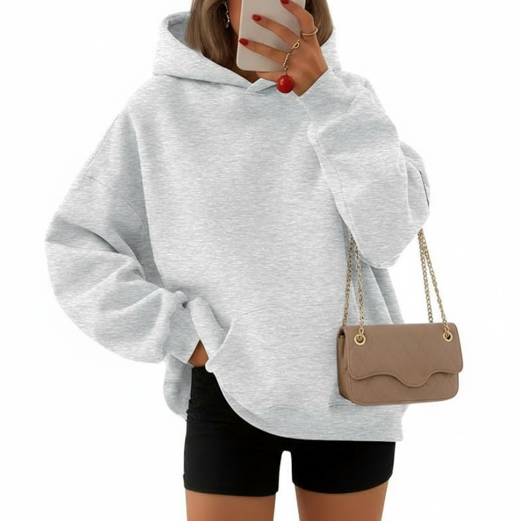 Oversized Fleece Hoodie With Pockets For Women