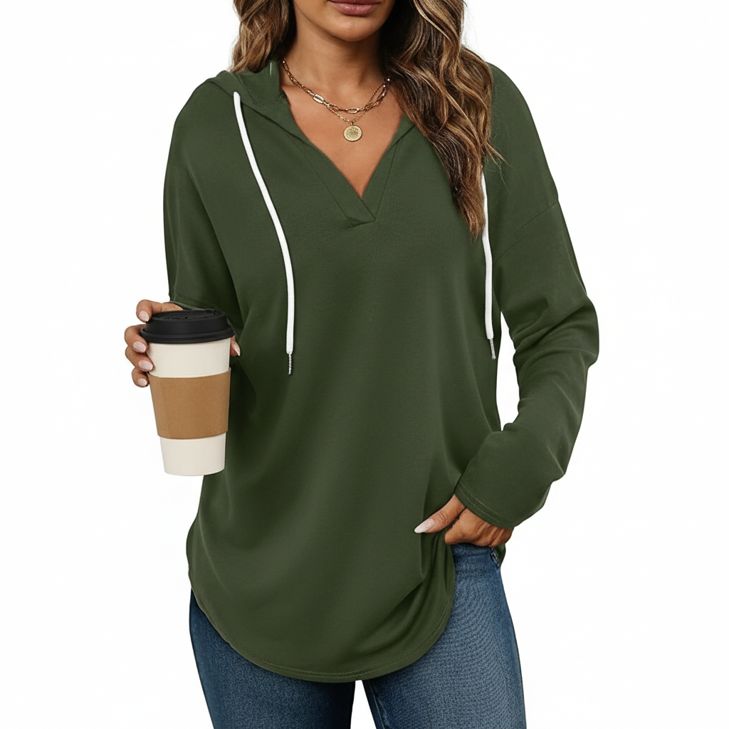 Casual Hoodie Sweatshirt For Women With Long Sleeves