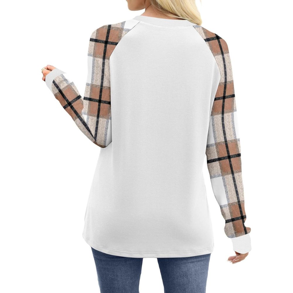 Long Sleeve Shirts for Women Color Tops Casual Crewneck Basic Tees