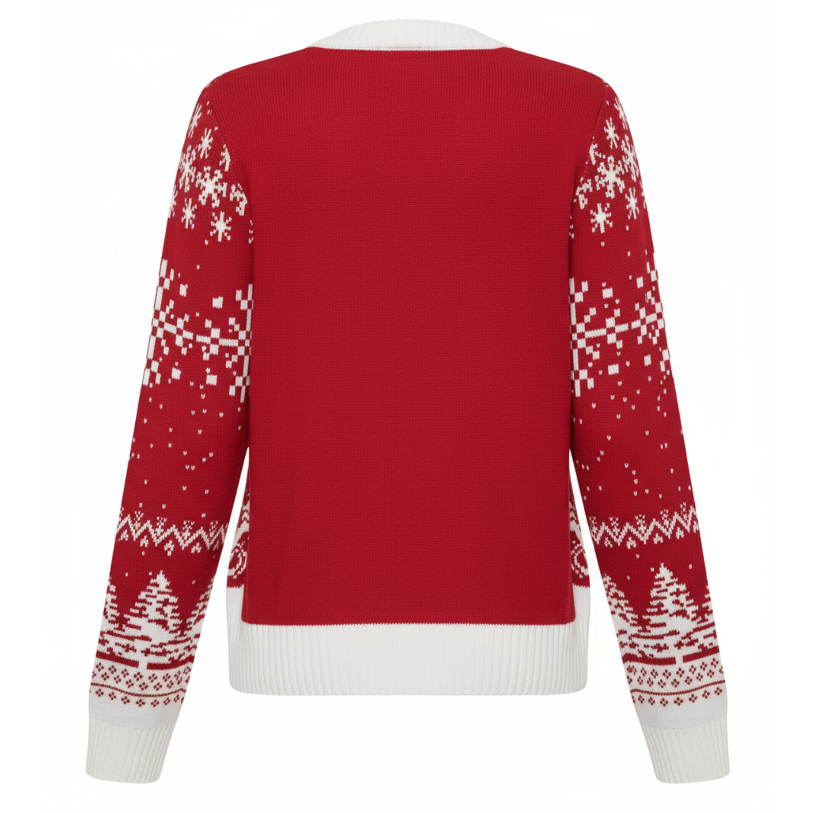 Women Zipper Knitted Christmas Ugly Sweater