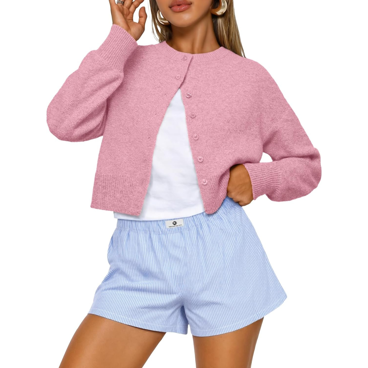 Casual Button Down Knit Sweater For Women