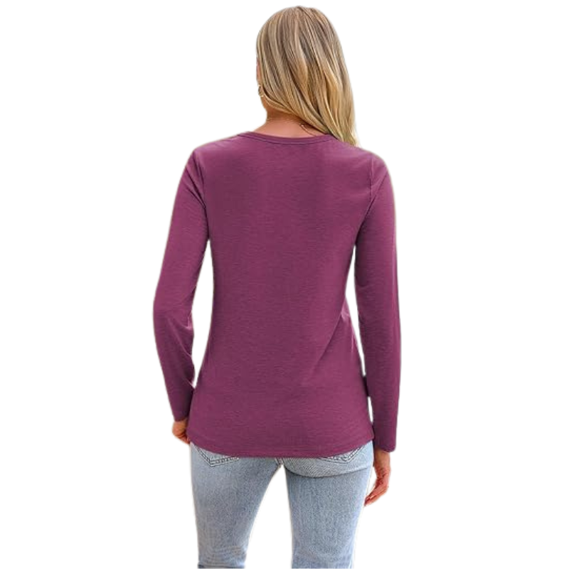 Women’s Plus Size Long Sleeve Crewneck Casual Basic Fall Spring Top