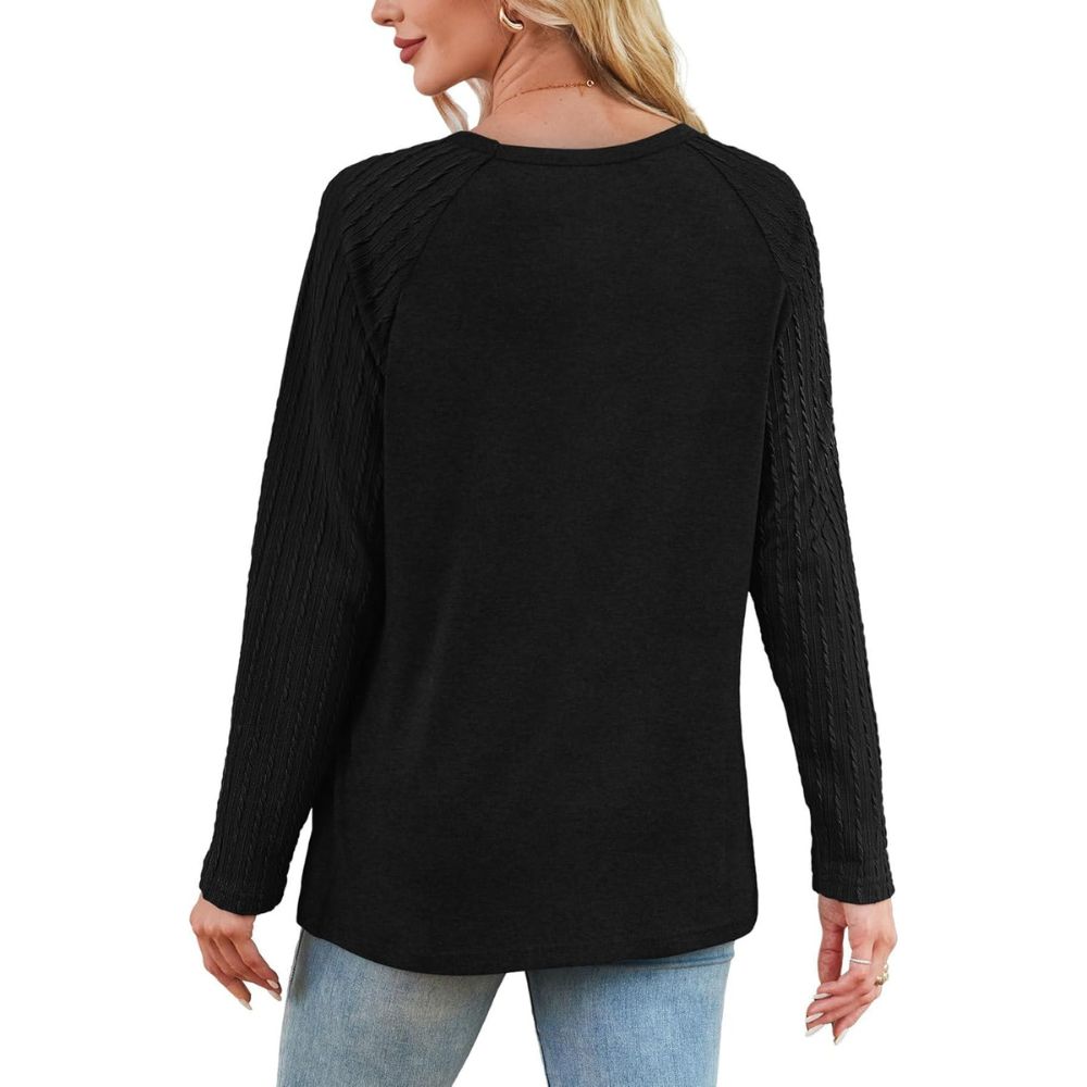 Long Sleeve Shirts for Women's Crewneck Oversized Sweatshirt Tunic Tops