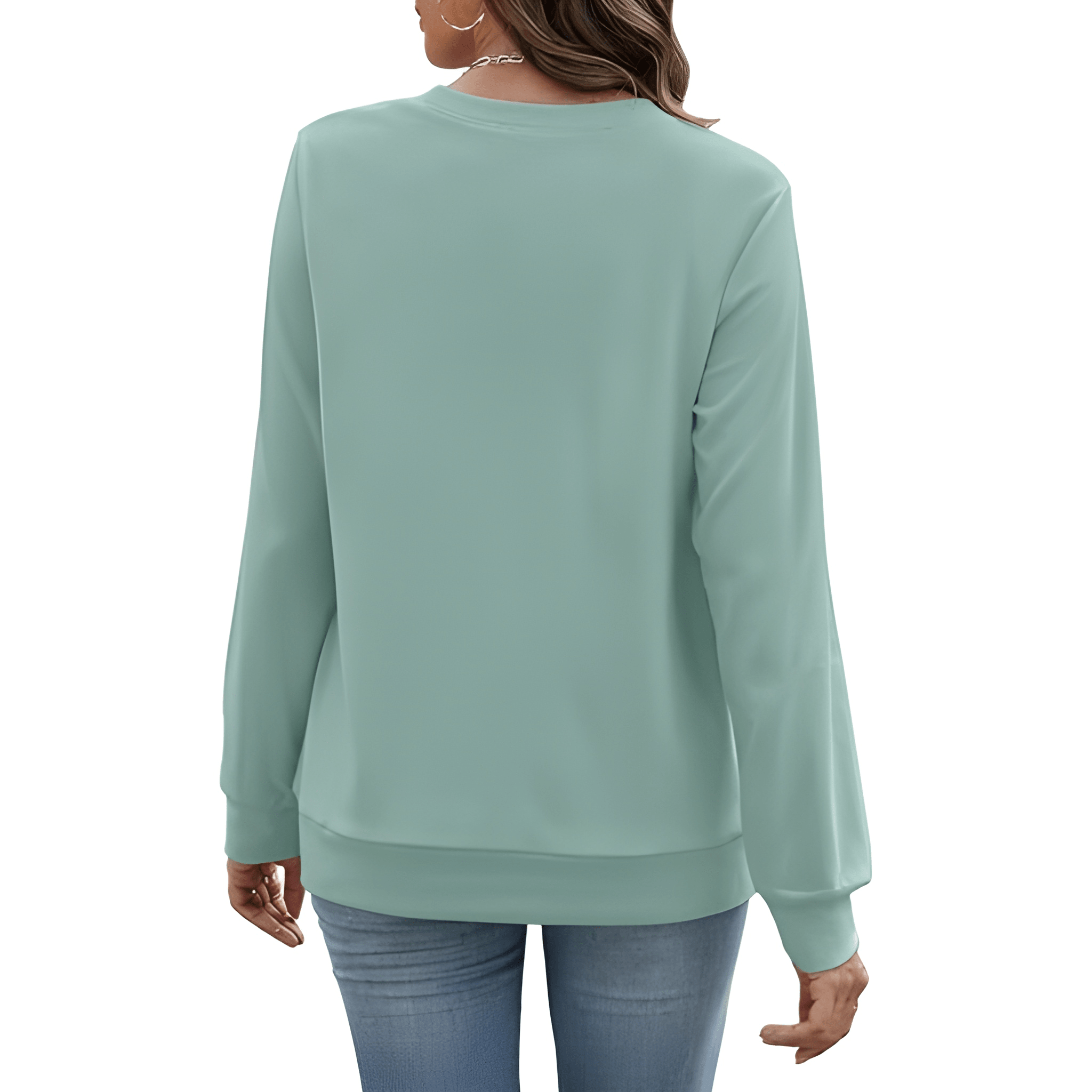 Plain Sweatshirt For Women With Pockets For Casual Style