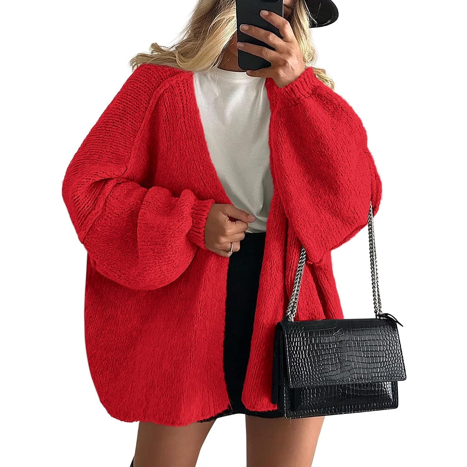 Casual Baggy Loose Fit Long Sleeve Cardigan Sweater For Women
